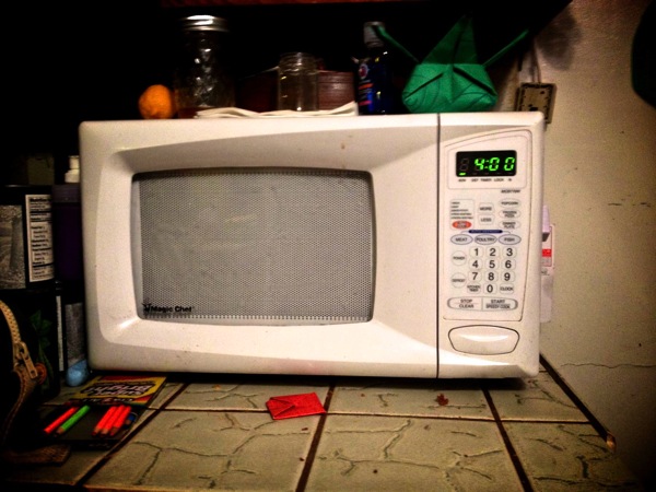 four minutes in the microwave